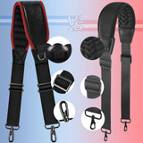 ZINZ 3D Air Cushion 58 inch Strap for Bags with Fixed Ultra-Thick Padded Breathable, Universal Strap with Double Adjustable Buckles and Swivel Hooks for D-ring Bags,Red edge