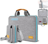 Laptop Case 15.6 Inch Briefcase Military-Grade Protection with Detachable Belt Bag, Compatible All Model of 15-16 Inch MacBook Pro and Most Popular 15.6 Inch Notebooks Chromebooks (Black)