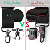 ZINZ 79 inch Shoulder Strap, Extra-thick Fixed Cushion Pad and Dual Clasps Universal Replacement Strap with Metal Swivel Hooks for Laptop Bags, Luggage Bags, Camera, Crossbody (200cm,Black)