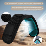 ZINZ 2-Pack Universal Shoulder Pad with Ultra Thick Cushion for Bag Luggage Bag Crossbody, Plus Long & Anti-Slip & Breathable,Black