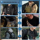 ZINZ 2P 3D-Cushion Tactical Shoulder Strap Pad for Vest Carrier, Thick & Breathable Soft Pad with Tactical Gear for Men