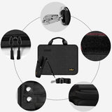 Laptop Case 15.6 Inch Briefcase Military-Grade Protection with Detachable Belt Bag, Compatible All Model of 15-16 Inch MacBook Pro and Most Popular 15.6 Inch Notebooks Chromebooks (Black)