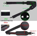 ZINZ 79 inch Shoulder Strap, Extra-thick Fixed Cushion Pad and Dual Clasps Universal Replacement Strap with Metal Swivel Hooks for Laptop Bags, Luggage Bags, Camera, Crossbody (200cm,Black)