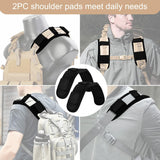 ZINZ 2-Pack Universal Shoulder Pad with Ultra Thick Cushion for Bag Luggage Bag Crossbody, Plus Long & Anti-Slip & Breathable,Black