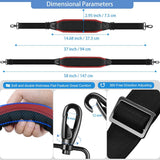 ZINZ 3D Air Cushion 58 inch Strap for Bags with Fixed Ultra-Thick Padded Breathable, Universal Strap with Double Adjustable Buckles and Swivel Hooks for D-ring Bags,Red edge