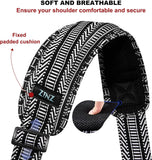 ZINZ 74" Shoulder Strap with Fixed Pad and Dual Balanced Buckles