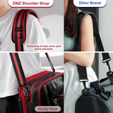 ZINZ Ultra-Thick Fixed Pad Shoulder Strap 76-inch Universal Bag Strap with Breathable Cushion and Dual Balanced Adjustable Buckles for Laptop Bag Luggage Messenger Bag Crossbody etc -Stripe-BRB