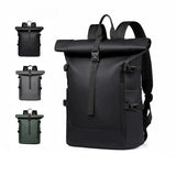 New Shoulder Bag Men's Senior Sense of Business Computer Outdoor Leisure Rolled Edge Travel Backpack Fashion Commuting