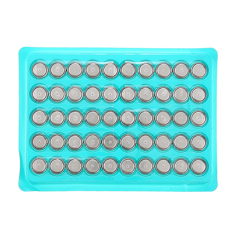 ZINMARK 50pieces Button Battery High Quality LR44 AG13 L1154 357 SR44 1.5V Alkaline Cell Coin Batteries For Watch