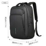 HK Multifunctional Business Backpack Men Large Capacity Travel Backpack Waterproof 17.3" Laptop Bag With USB Office Work Daypack