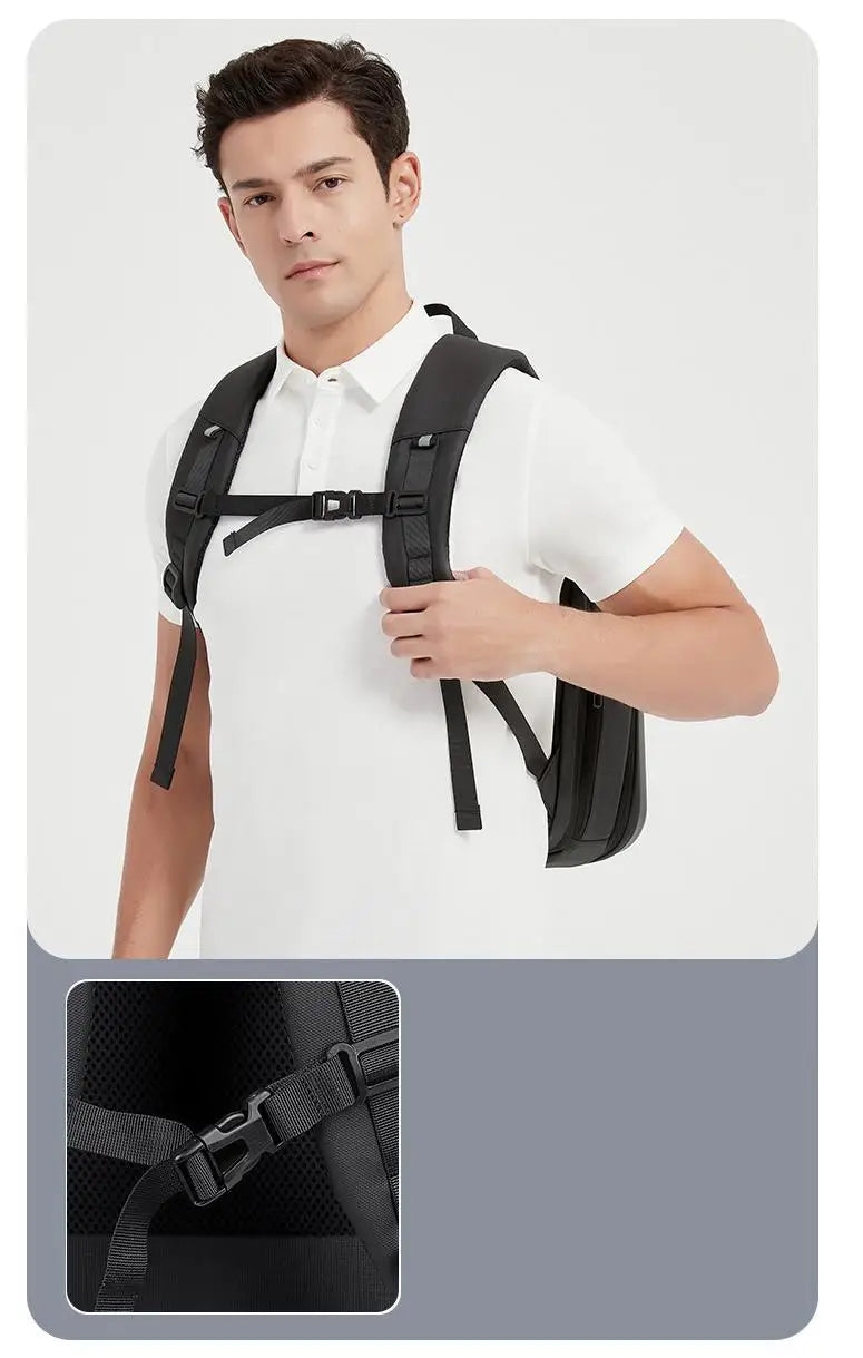 bullet proof college backpack with laptop pocket Multi-functional hard shell backpack men's 15.6 inch notebook men's c – zinmark