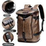 Adult Business Backpack Multi functional Handheld Travel Bag Rainproof Lightweight Leather Outdoor Men's Leisure Bag