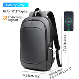 Heroic Knight Men’s Laptop Backpack 17 Inch Business Backpack Expandable Travel Backpack Waterproof USB Charging Office Mochila