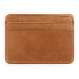 ZINZ New Cow Leather Men's Card Bag Coin Purse Slim Credit Card Holder Wallet For Men and Women ID Card Pocket