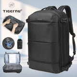 Tigernu Expandable Vacuum Compression 27L-37L Hiking Travel Laptop Backpack For 17inch Storage Pack Luggage With USB Port