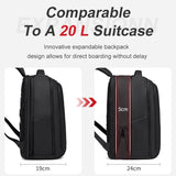 FENRUIEN backpack, men's 16-inch laptop bag, large capacity, expandable thickness, increased capacity travel bag