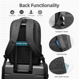 HK Men's Business Backpack High Capacity 15.6” Laptop Bag Waterproof School Backpack Multifunctional Travel Bags Work Daypack