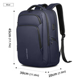 HK Multifunctional Business Backpack Men Large Capacity Travel Backpack Waterproof 17.3" Laptop Bag With USB Office Work Daypack
