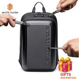 ARCTIC HUNTER Anti-Theft Mochilas Business Backpack Waterproof EVA Hard Shell Carbon Fiber Motorcycle USB Sports Backpack