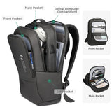 HK Men's Business Backpack High Capacity 15.6” Laptop Bag Waterproof School Backpack Multifunctional Travel Bags Work Daypack