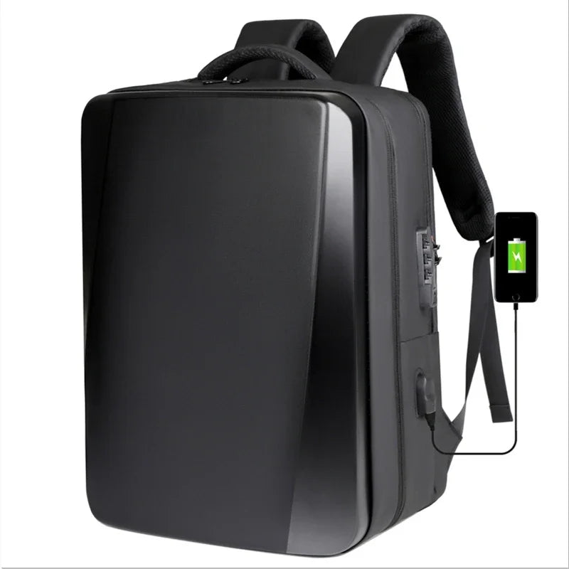 backpack with laptop pocket hard case Usb E-sports Men's Backpack Men's Hard Shell Bike Bag Trendy Cool Large Capacity Computer Business Office Waterproof Travel Bag