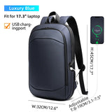 Heroic Knight Men’s Laptop Backpack 17 Inch Business Backpack Expandable Travel Backpack Waterproof USB Charging Office Mochila