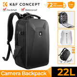 K&F Concept 22L Camera Bag Large Capacity Travel Photography Backpack Waterproof Men's backpack Bag DSLR/SLR Camera Rain Cover