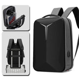 Large Capacity Business Hard Shell Backpack Men's High Sense Casual Waterproof Reflective Laptop Backpack USB Men's Schoolbag