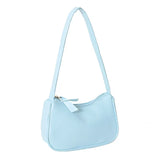 ZINZ Soft PU Leather Women Shoulder  Bags Casual Solid Color Small Top-Handle Handbags Ladies Fashion Shoulder Bags