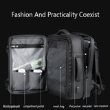 Men's 17" Laptop Hard Shell Backpack 50L Large Capacity Expandable Waterproof Travel Backpack USB Charging mochilas de hombre