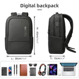 HK Men's Business Backpack High Capacity 15.6” Laptop Bag Waterproof School Backpack Multifunctional Travel Bags Work Daypack