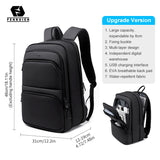 FENRUIEN men's commuter work backpack 15.6-inch laptop backpack expandable thickness lightweight travel backpack