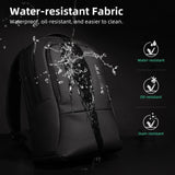 HK Men's Business Backpack High Capacity 15.6” Laptop Bag Waterproof School Backpack Multifunctional Travel Bags Work Daypack
