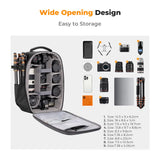 K&F Concept 22L Camera Bag Large Capacity Travel Photography Backpack Waterproof Men's backpack Bag DSLR/SLR Camera Rain Cover