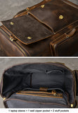 Vintage Crazy Horse Genuine Leather Backpack Men Leather Bagpack Climbing Rucksack male Large Hiking Backpack M814