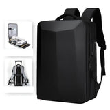 Men's Fashion Large Capacity Backpack Travel Lightweight Breathable PC Hard Shell Backpack Business Waterproof Computer Bag