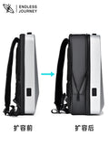 Men's 17 Inch Waterproof Laptop Backpack Expandable Hard Shell Gaming Pack TSA Anti-theft USB Charge Business Travel Bags