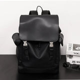 New Style Backpack Men's Business Casual Backpack Men Large Capacity Travel Backpack Hasp Laptop Bag PU Leather School Bag