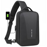 Anti-theft Combination Lock Chest Bag Cycling Crossbody Pack Hard Shell Business Backpack Sports Trip Shoulder Bag USB Interface