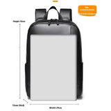 A 14 Inch New Men's Business Fashion Backpack Solid Color Bag PU Fabric Waterproof Laptop Bag Fashionable Student Backpack