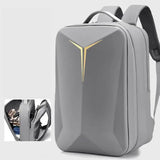 Large Capacity Business Hard Shell Backpack Men's High Sense Casual Waterproof Reflective Laptop Backpack USB Men's Schoolbag