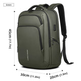 HK Multifunctional Business Backpack Men Large Capacity Travel Backpack Waterproof 17.3" Laptop Bag With USB Office Work Daypack