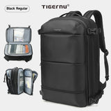Tigernu Expandable Vacuum Compression 27L-37L Hiking Travel Laptop Backpack For 17inch Storage Pack Luggage With USB Port
