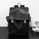 New Style Backpack Men's Business Casual Backpack Men Large Capacity Travel Backpack Hasp Laptop Bag PU Leather School Bag