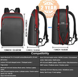 Slim Expandable 15-16 Inch Anti-Theft Laptop Backpack with USB - Business Travel Daypack for Men & Women
