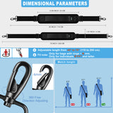 ZINMARK 79" Adjustable 3D Soft Cushion Shoulder Strap, Anti-Slip Thickened Breathable Pad, Dual Buckles & 360° Metal Swivel Hooks for Laptop Bag, Crossbody Bag, Messenger Bag, Travel Duffel and More
