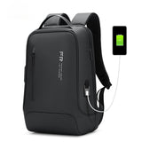 Backpack with Anti-theft Back Pocket Waterproof 15.6 Inch Black for Men USB Charging Business Travel Backpack