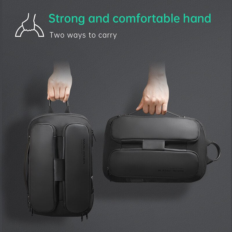 Sling Crossbody Bag Shoulder Bag Men USB Charging Crossbody Bag Water Repellent Fit for 9.7inch Ipad