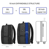 Carry-on Travel Backpack with Lock for Men 38L Waterproof  USB Charging Port Laptop Backpack