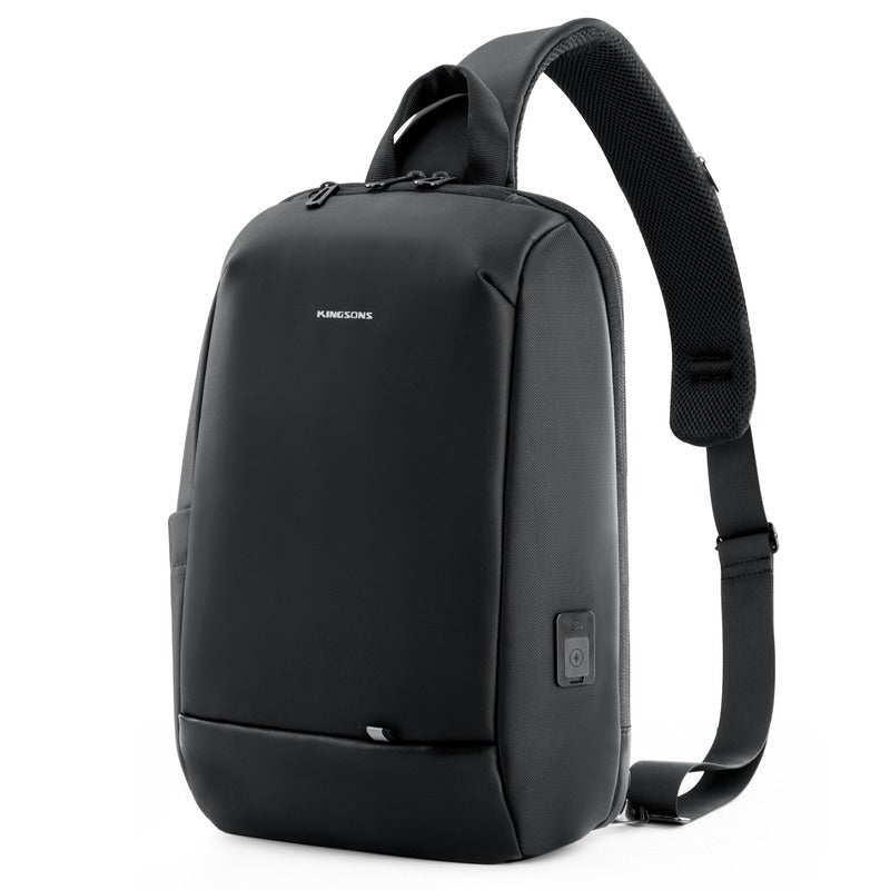 Sling Bag Fit in 14.1inch Laptop with USB Charging Bottle Pocket 8L